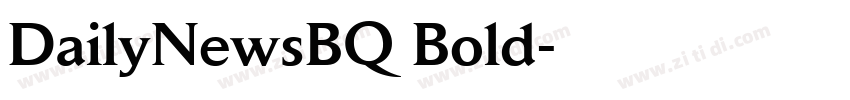 DailyNewsBQ Bold字体转换